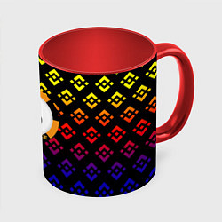 Кружка 3D Bitcoin binance, цвет: 3D-белый + красный