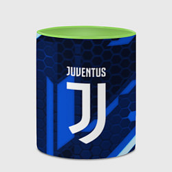 Кружка 3D Juventus sport geometry steel, цвет: 3D-белый + светло-зеленый — фото 2