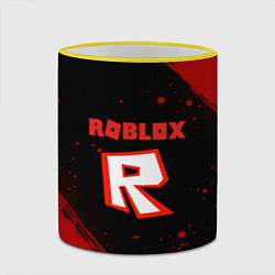 Кружка 3D Roblox текстура мобайл гейм, цвет: 3D-желтый кант — фото 2