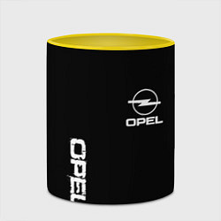 Кружка 3D Opel white logo, цвет: 3D-белый + желтый — фото 2