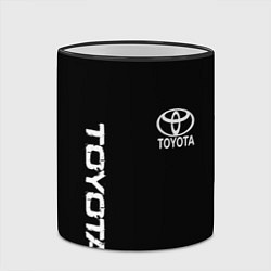 Кружка 3D Toyota logo white steel, цвет: 3D-черный кант — фото 2