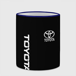 Кружка 3D Toyota logo white steel, цвет: 3D-синий кант — фото 2