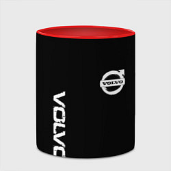 Кружка 3D Volvo white logo auto steel, цвет: 3D-белый + красный — фото 2