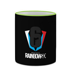 Кружка 3D Rainbow six шутер, цвет: 3D-светло-зеленый кант — фото 2