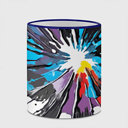 Кружка 3D Кляксы краски - абстракция, цвет: 3D-синий кант — фото 2