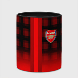 Кружка 3D Arsenal fc sport geometry steel, цвет: 3D-белый + черный — фото 2