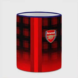 Кружка 3D Arsenal fc sport geometry steel, цвет: 3D-синий кант — фото 2