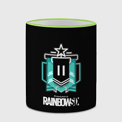 Кружка 3D Rainbow six ubisoft games, цвет: 3D-светло-зеленый кант — фото 2