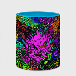 Кружка 3D Samurai optical sreel logo, цвет: 3D-белый + небесно-голубой — фото 2