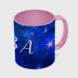 Кружка 3D Женское имя Ева, цвет: 3D-белый + розовый