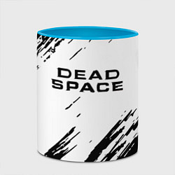 Кружка 3D Dead space чёрные краски, цвет: 3D-белый + небесно-голубой — фото 2