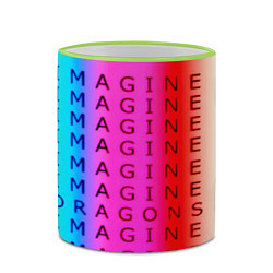 Кружка 3D Imagine Dragons neon rock, цвет: 3D-светло-зеленый кант — фото 2