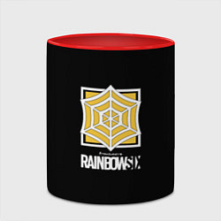 Кружка 3D Rainbow six company ubisoft, цвет: 3D-белый + красный — фото 2