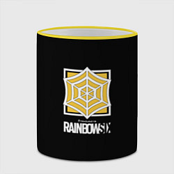 Кружка 3D Rainbow six company ubisoft, цвет: 3D-желтый кант — фото 2