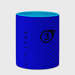 Кружка 3D Half life 3 logo games, цвет: 3D-белый + небесно-голубой — фото 2