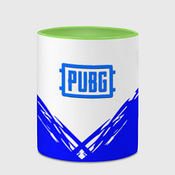 Кружка 3D PUBG синие краски, цвет: 3D-белый + светло-зеленый — фото 2
