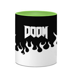 Кружка 3D Doom fire white, цвет: 3D-белый + светло-зеленый — фото 2