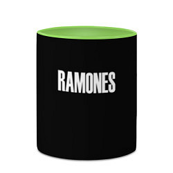 Кружка 3D Ramones white logo, цвет: 3D-белый + светло-зеленый — фото 2