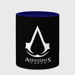 Кружка 3D Assassins Creed logo game, цвет: 3D-белый + синий — фото 2