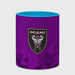 Кружка 3D Inter Miami logo pattern, цвет: 3D-белый + небесно-голубой — фото 2