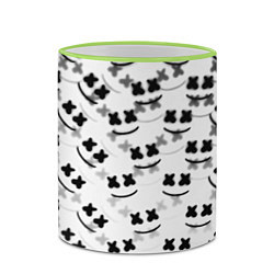 Кружка 3D Marshmello dj pattern, цвет: 3D-светло-зеленый кант — фото 2