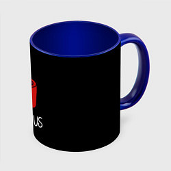 Кружка 3D Among us logo red, цвет: 3D-белый + синий