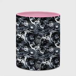 Кружка 3D Выдры купаются в речке - паттерн, цвет: 3D-белый + розовый — фото 2