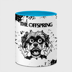 Кружка 3D The Offspring - рок пес, цвет: 3D-белый + небесно-голубой — фото 2