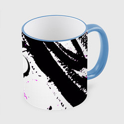 Кружка 3D Quake краски неон, цвет: 3D-небесно-голубой кант