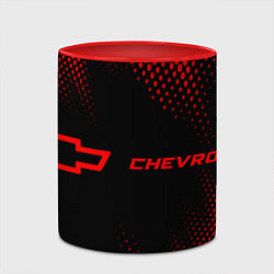 Кружка 3D Chevrolet - red gradient по-горизонтали, цвет: 3D-белый + красный — фото 2