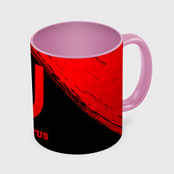 Кружка 3D Juventus - red gradient, цвет: 3D-белый + розовый