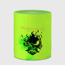 Кружка 3D Cyberpunk кислотный, цвет: 3D-белый + светло-зеленый — фото 2