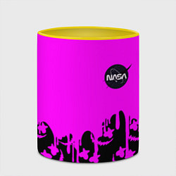 Кружка 3D Marshmello neon nasa, цвет: 3D-белый + желтый — фото 2