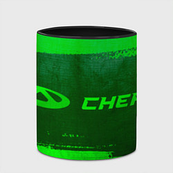 Кружка 3D Chery - green gradient по-горизонтали, цвет: 3D-белый + черный — фото 2