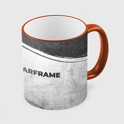 Кружка 3D Warframe - white gradient по-горизонтали, цвет: 3D-оранжевый кант
