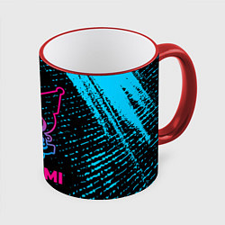 Кружка 3D Kuromi - neon gradient, цвет: 3D-красный кант