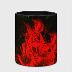 Кружка 3D Skyrim fire steel, цвет: 3D-белый + черный — фото 2
