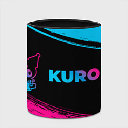 Кружка 3D Kuromi - neon gradient по-горизонтали, цвет: 3D-белый + черный — фото 2