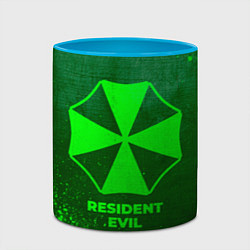 Кружка 3D Resident Evil - green gradient, цвет: 3D-белый + небесно-голубой — фото 2