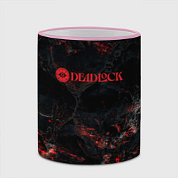 Кружка 3D Deadlock logo red texture, цвет: 3D-розовый кант — фото 2