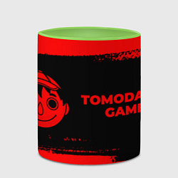 Кружка 3D Tomodachi Game - red gradient по-горизонтали, цвет: 3D-белый + светло-зеленый — фото 2
