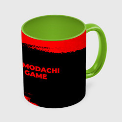 Кружка 3D Tomodachi Game - red gradient по-горизонтали, цвет: 3D-белый + светло-зеленый