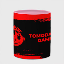 Кружка 3D Tomodachi Game - red gradient по-горизонтали, цвет: 3D-белый + розовый — фото 2