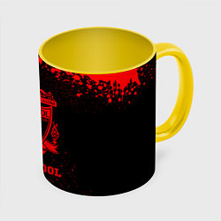 Кружка 3D Liverpool - red gradient, цвет: 3D-белый + желтый