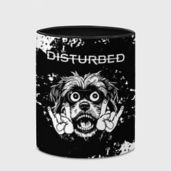 Кружка 3D Disturbed рок пес, цвет: 3D-белый + черный — фото 2