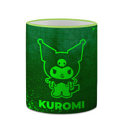 Кружка 3D Kuromi - green gradient, цвет: 3D-светло-зеленый кант — фото 2