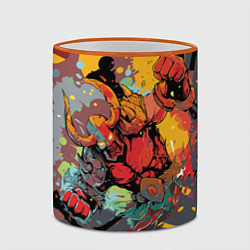 Кружка 3D Красный викинг, цвет: 3D-оранжевый кант — фото 2