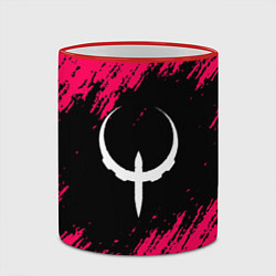 Кружка 3D Quake розовые краски, цвет: 3D-красный кант — фото 2