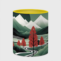 Кружка 3D Дорога на природу, цвет: 3D-белый + желтый — фото 2