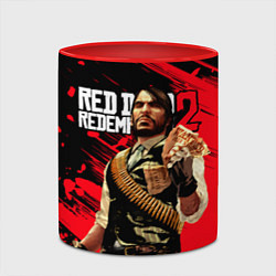 Кружка 3D Red Dead Redemption 2 - Wanted, цвет: 3D-белый + красный — фото 2